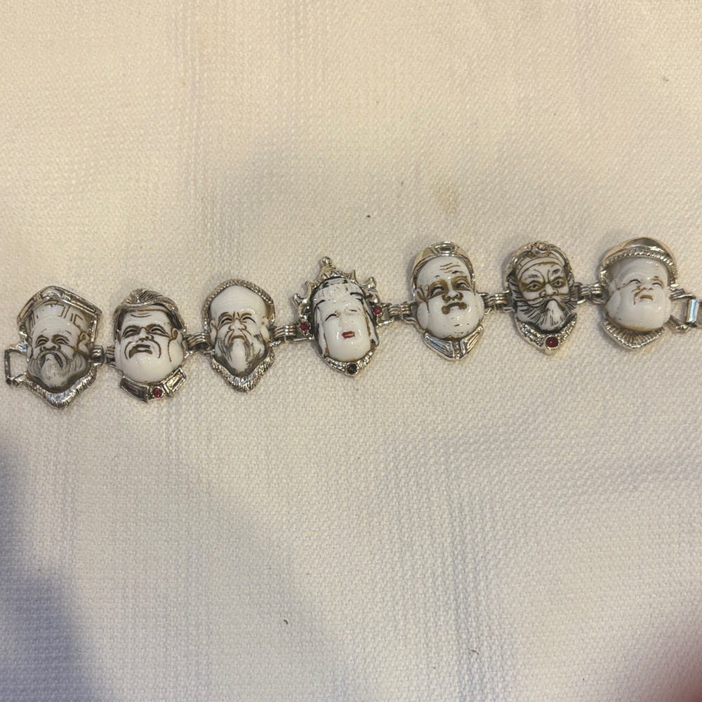 Silver and White Women's Bracelet